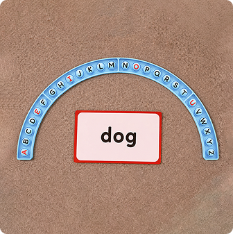 Have your child pop the matching letter on the Alphabet ARC.