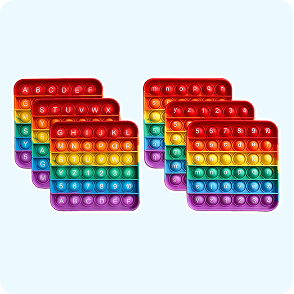 6 ABC Double-Sided Fidget Mats (Uppercase and Lowercase Letters)