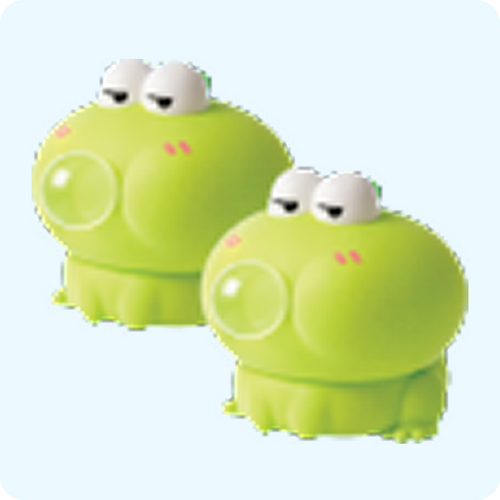 2 frog bubble squishies