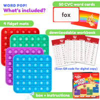 Thumbnail for words Pop 4 fidget mats