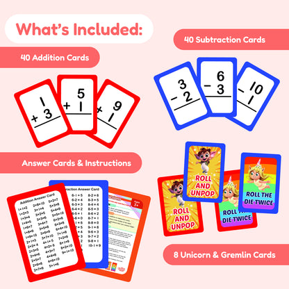 Addition and Subtraction Card Packs + Ten Frame Fidgets