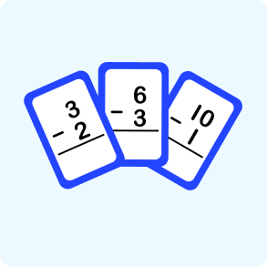40 subtraction cards